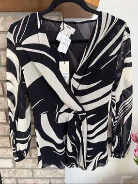 FUZZI Made in Italy Sheer Blouse